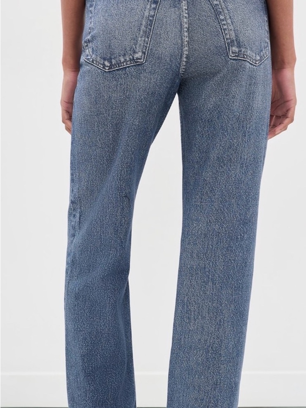rag & bone Miramar Mid-Rise baggy faux Jeans - Faded Blue Wash - Picture 2 of 5